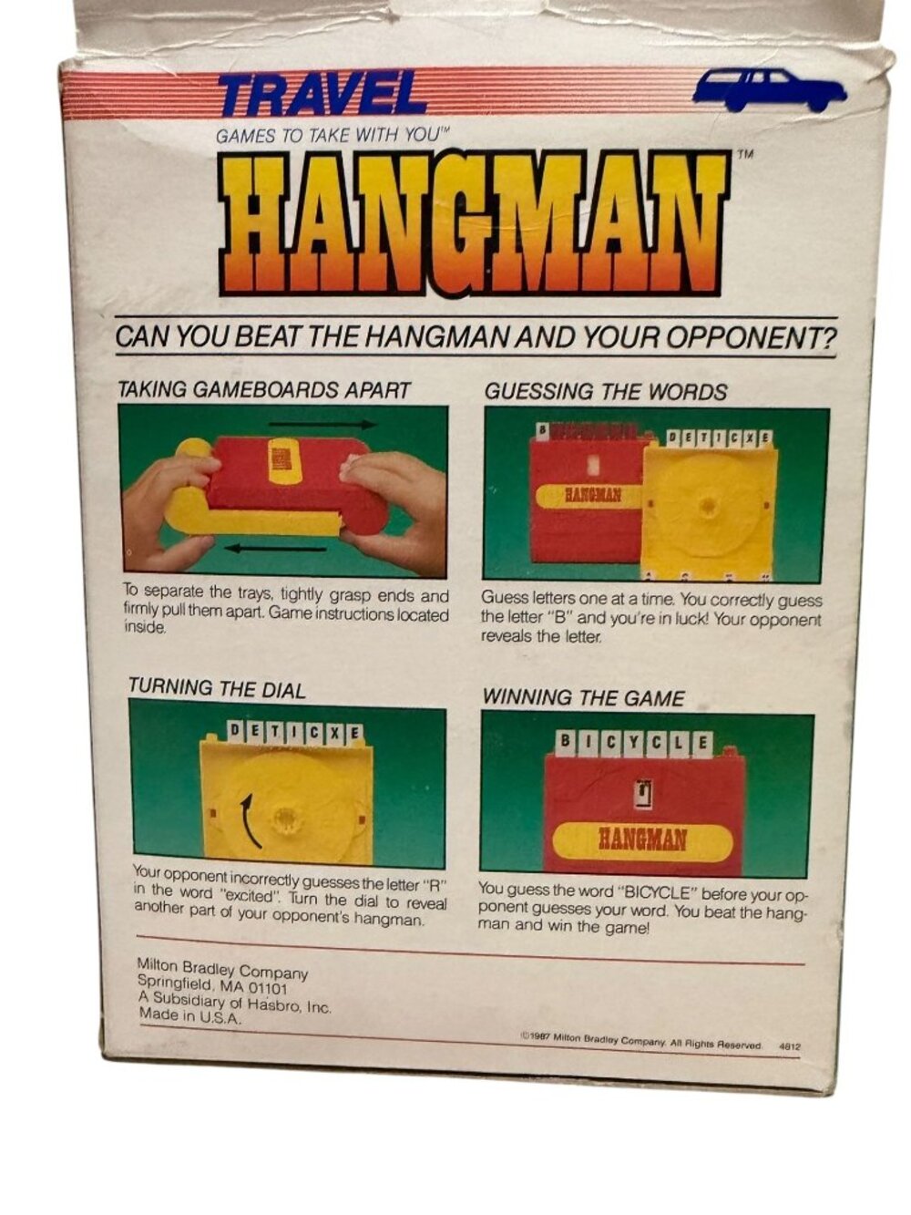 Travel Hangman Game By Milton Bradley 1987 - Picture 2 of 9